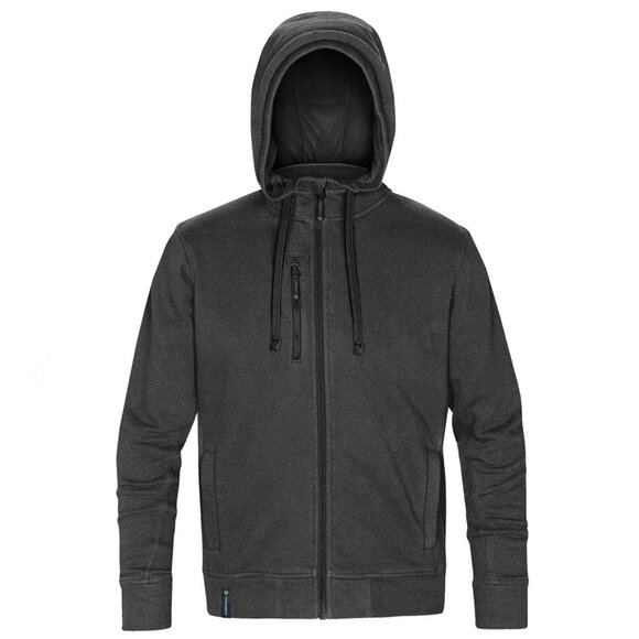Stormtech CFZ-3 Men s Metro Full Zip Hoody Carbon Heather/Black Medium - Picture 1 of 7